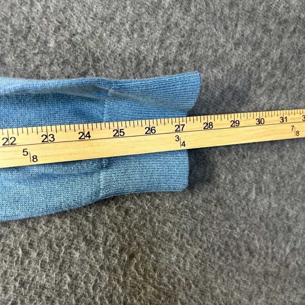 Banana Republic Mens XL Blue Silk Cashmere V-Neck Sweater Light Knit Long Sleeve